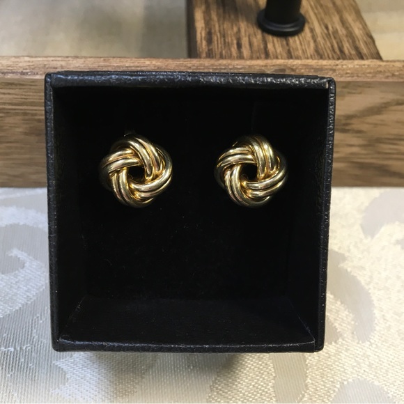 COPY - 14k Solid Gold Love-Knot earrings - Picture 1 of 6